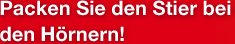 Packen Sie den Stier bei den H&ouml;rnern