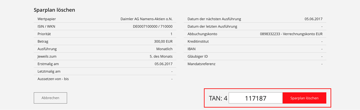 Spar- & Auszahlpläne