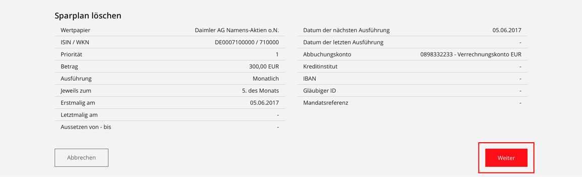 Spar- & Auszahlpläne