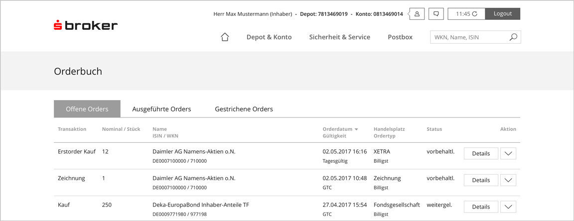 Orderbuch