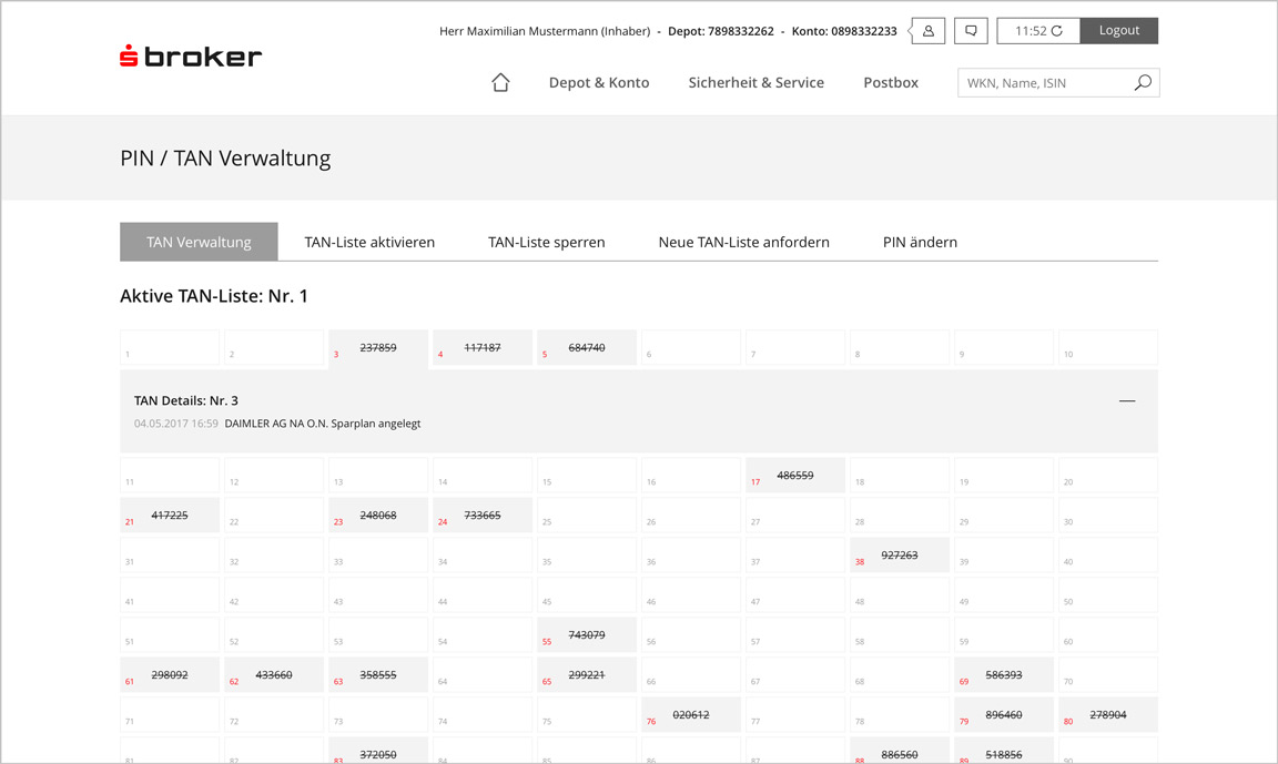 TAN-Verwaltung