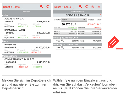 Kauf mit der mobile App