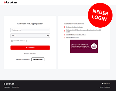 Neuer Login Handelsfrontend