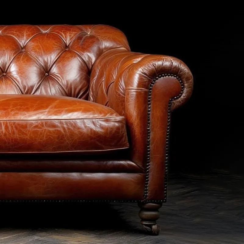 Ledercouch. 