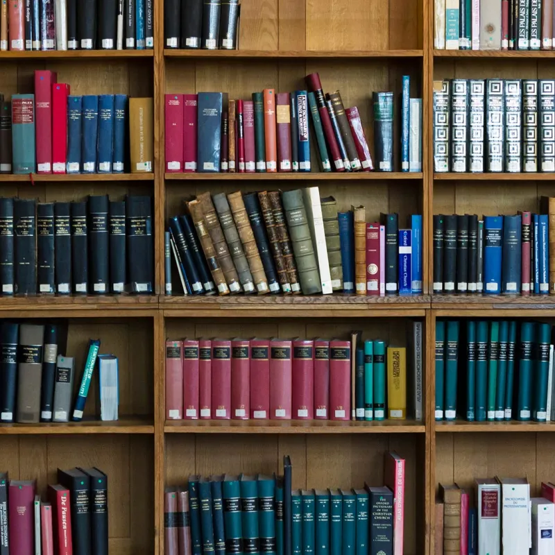 Bücherregal.