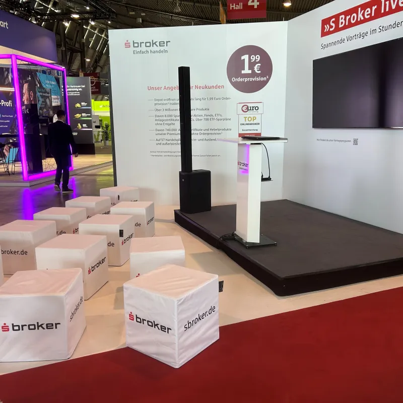 Invest Messe Stand 2025 Bühne