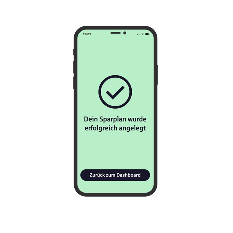 ETF Sparplan erfolgreich angelegt