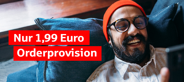 1,99 Euro Orderprovision pro Trade!
